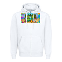 White hippie soul license plate Zipper Hoodie - BarkalooDesign
