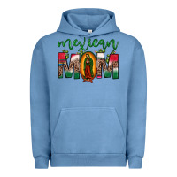 Pigment Pebble Blue mexican mom our lady of guadalupe leopard Urban Hoodie - JahusDesignShop