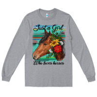 Just A Girl Who Loves Horseshoe Long Sleeve Tee | Teevron