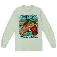 Matcha just a girl who loves horseshoe Long Sleeve Tee - RanaPortraitStore
