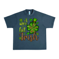 Midnight Navy St. Patrick's A wee bit irish Urban Heavy Tee - OliviaCreatesArt