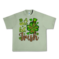 Oil Green St. Patrick's A wee bit irish Urban Heavy Tee - OliviaCreatesArt