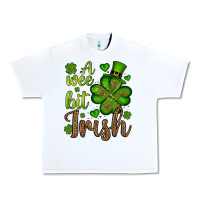 White St. Patrick's A wee bit irish Urban Heavy Tee - OliviaCreatesArt