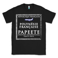 Black papeete tahiti passport stamp vacation travel t shirt Classic Tee - maiPhamDesign