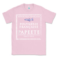 Bubblegum Pink papeete tahiti passport stamp vacation travel t shirt Classic Tee - maiPhamDesign