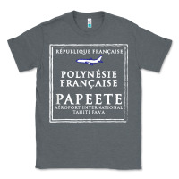 Charcoal Heather papeete tahiti passport stamp vacation travel t shirt Classic Tee - maiPhamDesign