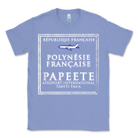 Colony Blue papeete tahiti passport stamp vacation travel t shirt Classic Tee - maiPhamDesign