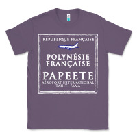 Lavender papeete tahiti passport stamp vacation travel t shirt Classic Tee - maiPhamDesign