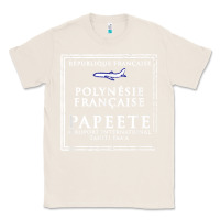Natural papeete tahiti passport stamp vacation travel t shirt Classic Tee - maiPhamDesign