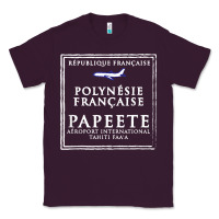 Plum papeete tahiti passport stamp vacation travel t shirt Classic Tee - maiPhamDesign