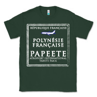 Sports Green papeete tahiti passport stamp vacation travel t shirt Classic Tee - maiPhamDesign