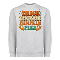 Heather Grey thick thighs pumpkin pies Heavyweight Sweatshirt - BarkalooDesign