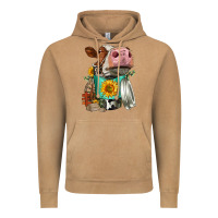 Vintage Camel Simmental Cow Coffee Cup Vintage Hoodie - FaDigitalArtStudio
