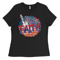 Black faith usa Ladies Tee - CowGirlArtShop