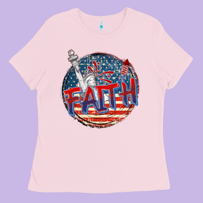 Faith Usa Ladies Tee Designed By Cowgirlartshop
