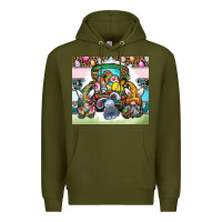 Army Green easter Premium Hoodie - CowhideDigitalArt