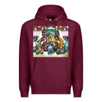 Burgundy easter Premium Hoodie - CowhideDigitalArt