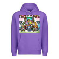 Purple easter Premium Hoodie - CowhideDigitalArt