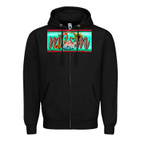 Black flamingo mom license plate Zipper Hoodie - BarkalooDesign