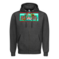 Charcoal Heather flamingo mom license plate Zipper Hoodie - BarkalooDesign