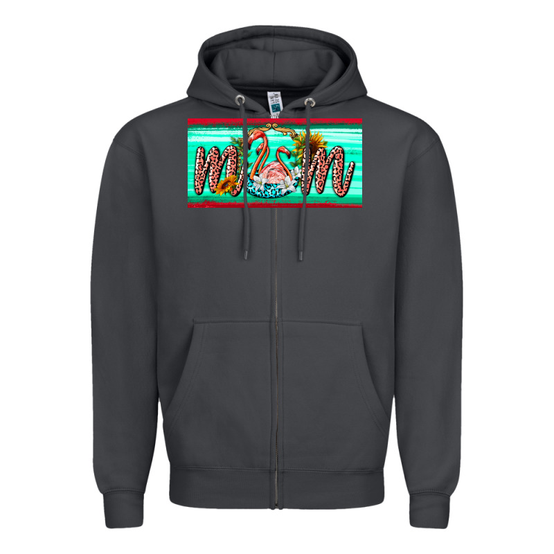 Flamingo Mom License Plate Zipper Hoodie by BarkalooDesign | Teevron