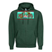 Sports Green flamingo mom license plate Zipper Hoodie - BarkalooDesign
