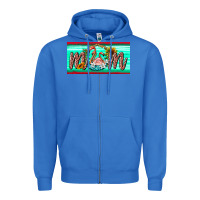 True Royal flamingo mom license plate Zipper Hoodie - BarkalooDesign