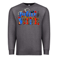 Charcoal Heather police wife Premium Sweatshirt - AdoDesignShop