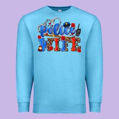 Police Wife Premium Sweatshirt Designed By Adodesignshop