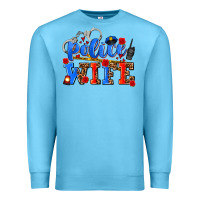 Ocean Blue police wife Premium Sweatshirt - AdoDesignShop