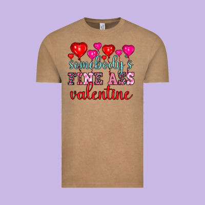 Somebody's Fine Ass Valentine Vintage Tee Designed By Oliviacreatesart