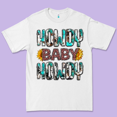Western Howdy Baby Howdy Premium Tee Designed By Howdyjamesfarm