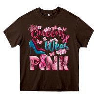 Chocolate Brown Queens wear pink Breast Cancer Heavy Core Tee - NancyCooperArtShop