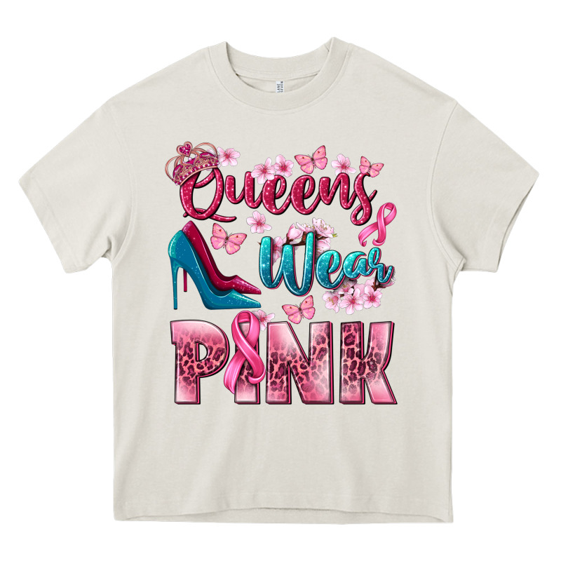 Queens Wear Pink Breast Cancer Heavy Core Tee by NancyCooperArtShop | Teevron