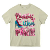 Mossy Queens wear pink Breast Cancer Heavy Core Tee - NancyCooperArtShop