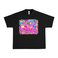Black Hot Girl Summer Tie Dye Leopard Urban Heavy Tee - CowCowDesign