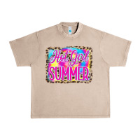 French Oak Hot Girl Summer Tie Dye Leopard Urban Heavy Tee - CowCowDesign