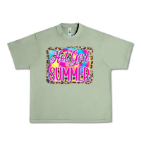 Oil Green Hot Girl Summer Tie Dye Leopard Urban Heavy Tee - CowCowDesign