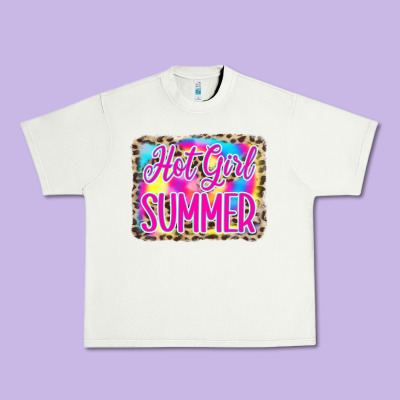 Hot Girl Summer Tie Dye Leopard Urban Heavy Tee Designed By Cowcowdesign