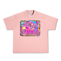 Salmon Hot Girl Summer Tie Dye Leopard Urban Heavy Tee - CowCowDesign