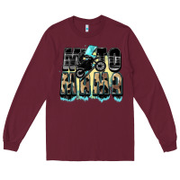 Burgundy Moto mama Mother's Day Long Sleeve Tee - FaDigitalArtStudio