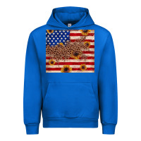 Cobalt American flag leopard sunflower Urban Hoodie - JahusDesignShop