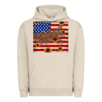 Pigment French Oak American flag leopard sunflower Urban Hoodie - JahusDesignShop