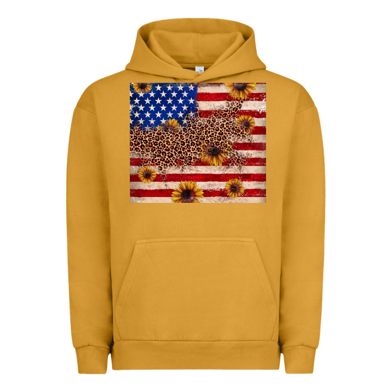 American Flag Leopard Sunflower Urban Hoodie by JahusDesignShop | Teevron