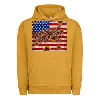 Pigment Peanut Butter American flag leopard sunflower Urban Hoodie - JahusDesignShop