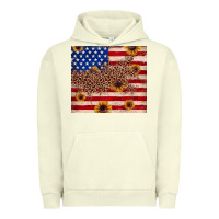 Pigment Pistachio American flag leopard sunflower Urban Hoodie - JahusDesignShop