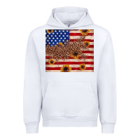 White American flag leopard sunflower Urban Hoodie - JahusDesignShop