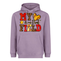 Lavender my heart is on that field softball Heavyweight Hoodie - AdoDesignShop