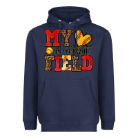 Navy my heart is on that field softball Heavyweight Hoodie - AdoDesignShop