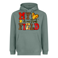 My Heart Is On That Field Softball Heavyweight Hoodie | Teevron